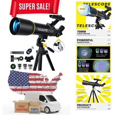 Lightweight 20x-200x Refracting Telescope - Ideal for Kids Adults Adventures