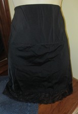 BODYSLIMMERS NANCYGANZ NG013 BLACK 2" LACE shaper half slip XL UNWORN