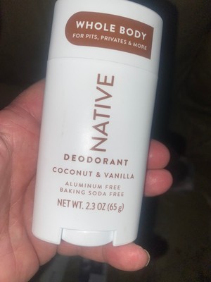 Native Deodorant Whole Body, Coconut & Vanilla. 2.3 Oz