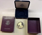 2007 W AMERICAN SILVER EAGLE PROOF TONED COIN PURPLE $ BLUE BOX