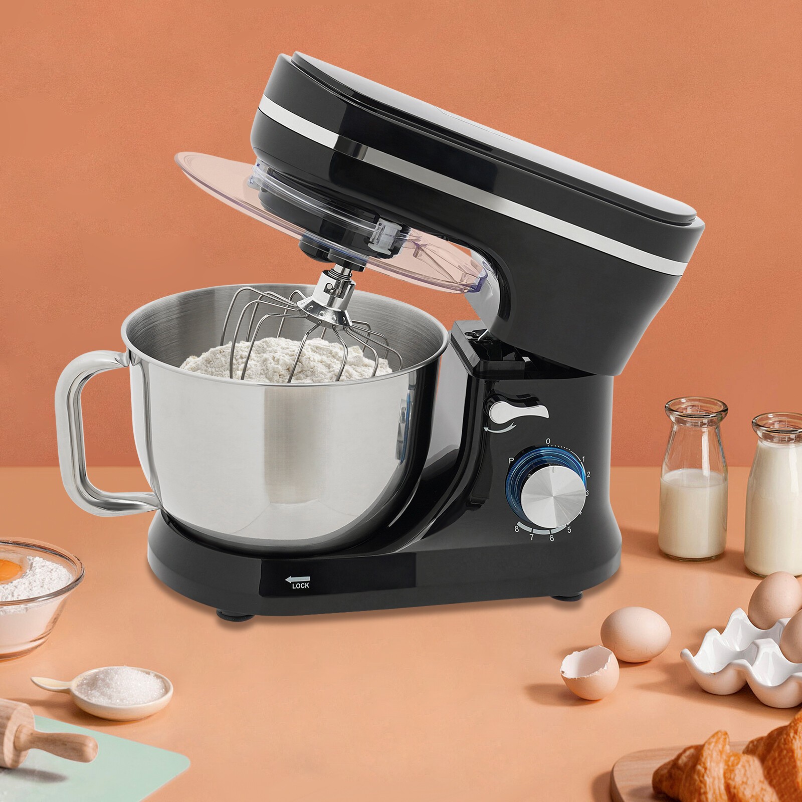 4.5L 1000W Electric Kitchen Mixer Multifunctional Food Mixing Machine