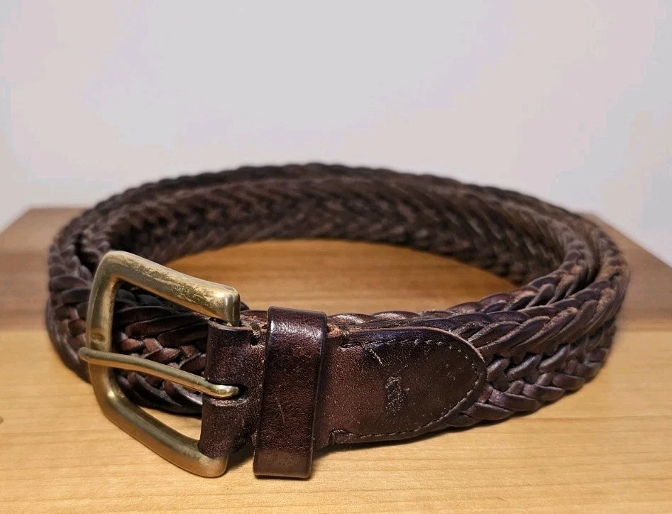 Polo Ralph Lauren Braided/Woven Belt Brown Belts for Men for  display picture 2