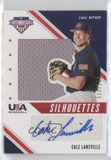 2020 USA Baseball Stars & Stripes Silhouettes Signatures Cale Lansville Auto 0g4