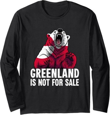 Greenland Not for Sale for Greenlanders Flag Bear Long Sleeve T-Shirt