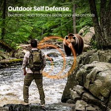 Electronic Air Bear Horn, 120 5 dB Loud Air Horn for Safety Hiking Camping Em...