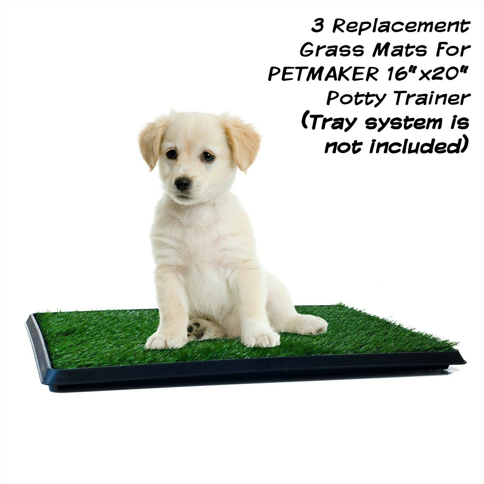 Puppy Potty Trainer Indoor Fake Grass Dog Training Patch 3 Replacement Pads