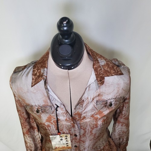 Da Nang Blouse Women Size XS Silk Animal Print/ Paisley Top NWT MSRP $238 - Picture 5 of 10