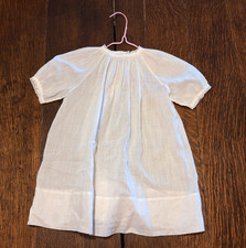 Antique Baby Christening Gown By Flynn St Louis W/ Pink Hanger Cotton READ