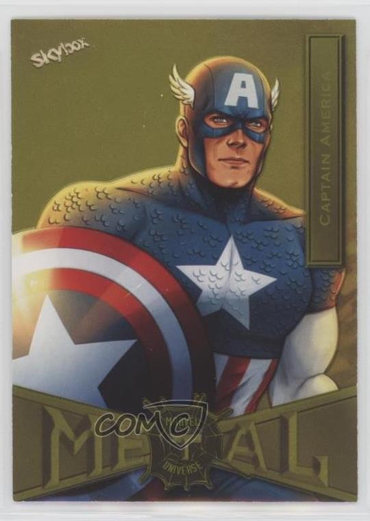2022 Marvel Metal Universe Spider-Man Yellow Light FX Captain America #16 08wd
