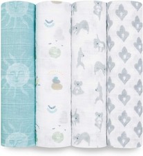 Baby blanket 100% cotton Muslin Swaddle & Receiving Blankets for Girls