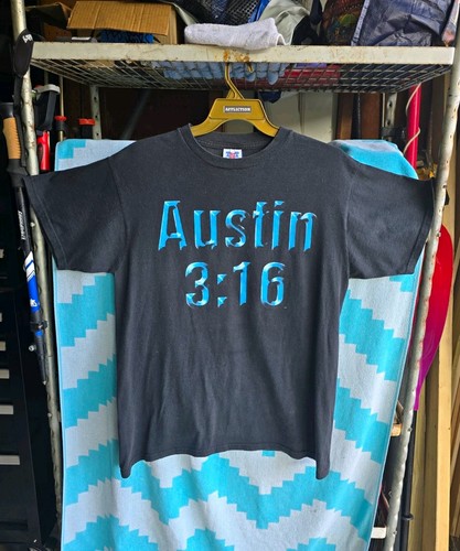 Vintage 1998 Stone Cold Steve Austin 3:16 WWF T Shirt TNT Wrestling Black