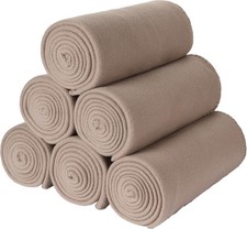 Fleece Throw Blanket Set Bulk Travel Kids Outdoor Wedding Pet Camel Pack of 6