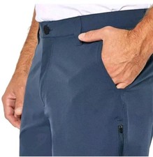 Orvis Uomo Tech Corto 4 Vie Tessuto Elasticizzato 6 Tasche Blu Misura 38x9"