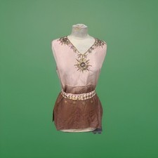 WOMEN TOP Coin embroidery SALE Dance Costume Pink Satin Party Ladies Halloween