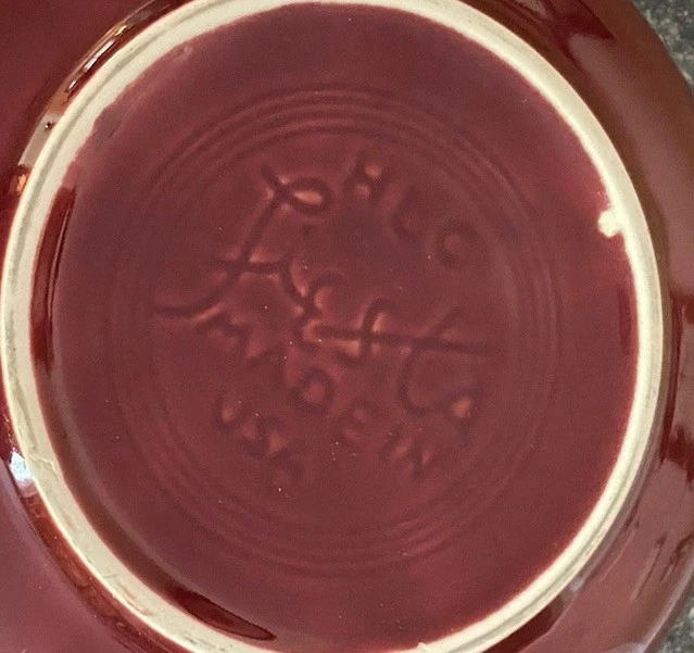 复古 Fiestaware Homer Laughlin 汤谷物碗 Cinnabar 7 英寸美国 — 第 4/4 张图片