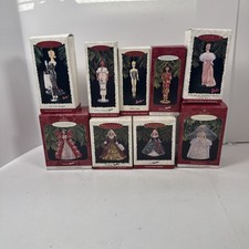 Lot of 10 Vintage Hallmark Keepsake Barbie Collector  s Ornaments Wedding Holiday