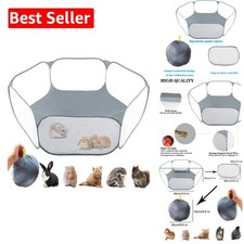 Portable Small Animal Playpen Tent - Clear  Breathable Indoor/Outdoor Enclosure