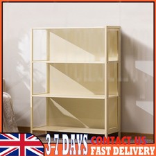 3-Tier Figurine Doll Display Storage Cabinet Shelving with Side Door Showcase UK