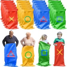 Potato Sack Race Bags, Easter Bags for Adults 20 Pieces - 4 Colors
