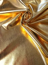 Metallic Foil Stretch Fabric by Yard – 58/60" Shiny Spandex Material