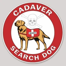 5 Inch NON-Reflective Cadaver Search Dog Labrador Lab Vinyl Sticker