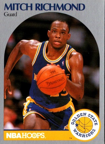 1990 Hoops Mitch Richmond #118 Golden State Warriors Basketball Karte