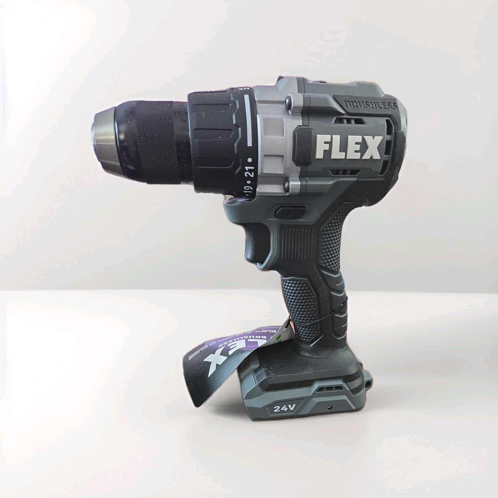 Flex FX1151-Z 24V 1/2" 2-Speed Cordless Drill Driver, 750 in-lbs & Charger only.