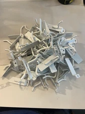 2 Inch Slatwall White Metal Peg Hooks (74 Pieces)