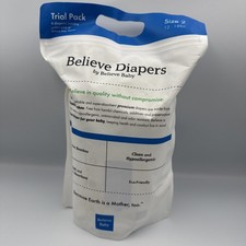 Believe Baby 100 Bamboo Viscose Baby Diapers Size 2, 12-18lbs