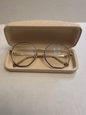 LIU JO LJ 2131 717  Authentic Eyeglasses Frames 54 18 135 Ivory Gold With Case