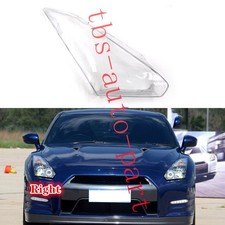 Fit For Nissan GT-R Coupe/NISMO Coupe 2009-2017 Right Headlight Lens Cover+Glue
