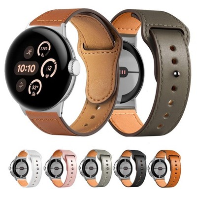 Smartwatch Armband Leder für Google Pixel Watch 5 / 4 / 3 45mm Faltschließe
