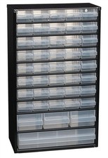 Raaco Steel Storage Cabinet, Tall 44-Drawer (C11-44)