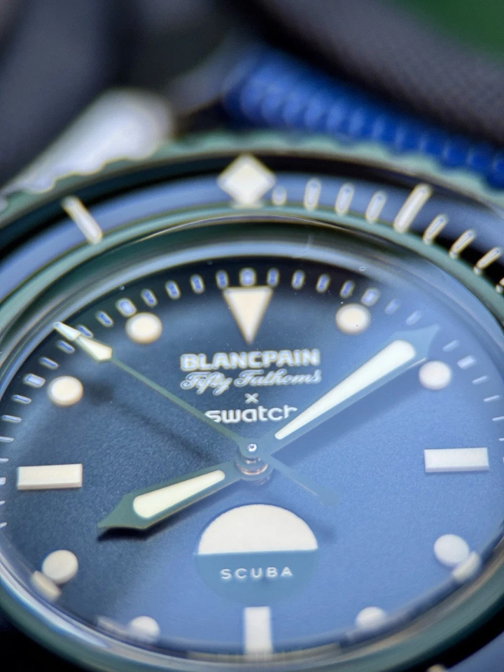 Swatch x Blancpain Fifty Fathoms GREEN ABYSS - Edición Océano Pacífico - Sin usar Foto 2 de 4