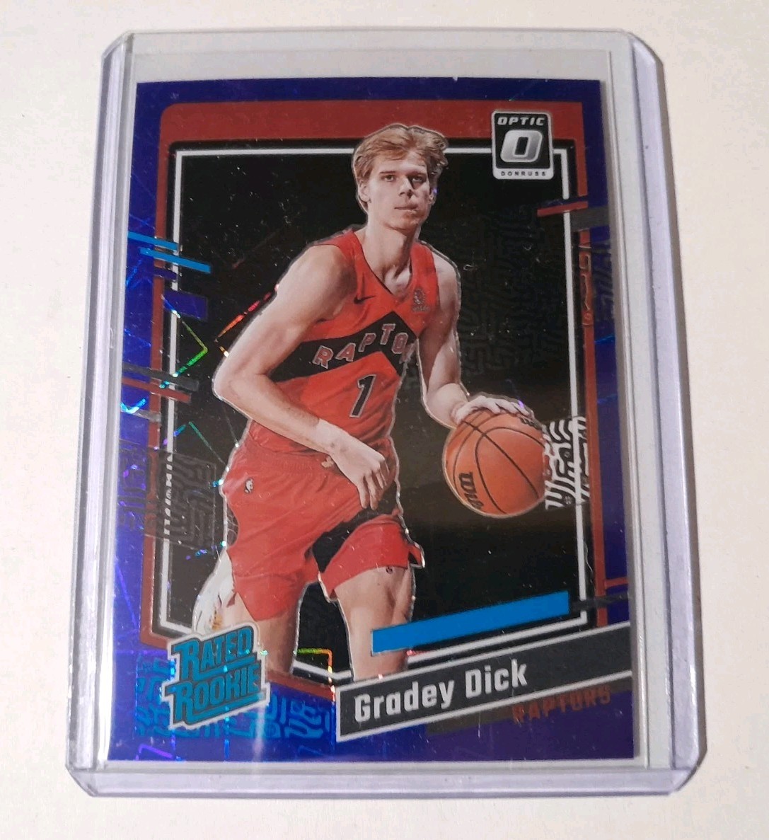 2023-24 Donruss Optic Gradey Dick Blue Velocity Prizm Rated Rookie #212