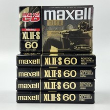 Maxell XLII-S 60 Minutes IEC Type II Black Magnetite Lot of 5 Cassettes SEALED