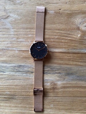 Cluse Damenuhr Gold/ Schwarz Klassisch