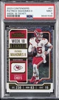 2023 PANINI CONTENDERS WEEK 18 TICKET #51 PATRICK MAHOMES II 2/18 PSA 9