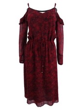 Michael Kors Women's Printed Cold-Shoulder Dress