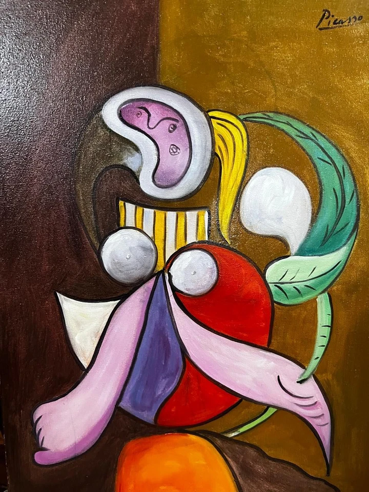 Pablo Picasso - Increíble pintura al óleo - Estampada - Firmada - A1 Foto 2 de 4