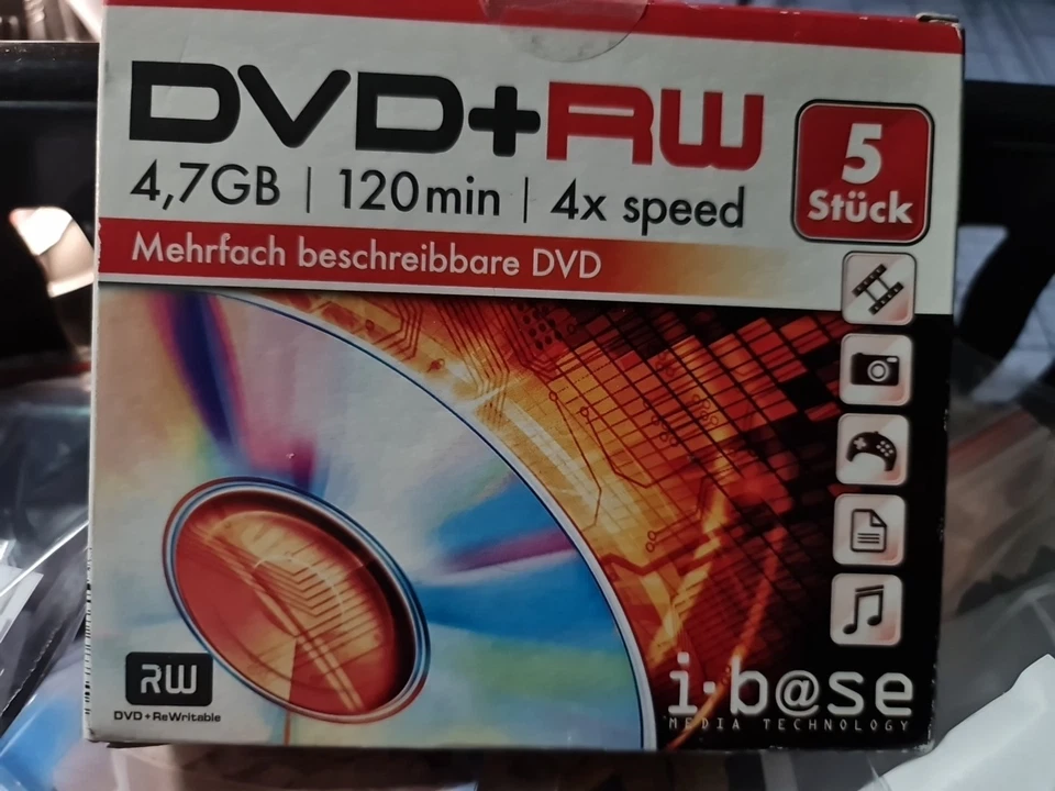 DVD+RW...5 Stück...4.7GB-120min...4xspeed...Originale... - Bild 3 von 4