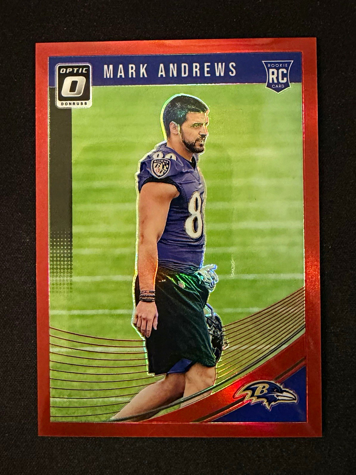Panini 2018 Donruss Optic Mark Andrews Rookie Red Prizm /99 #121 Ravens