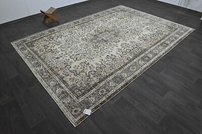 Oushak Türkisch Vintage Teppich 7x10 Kelim Rug Anatolisch Handarbeit Boho Dek...