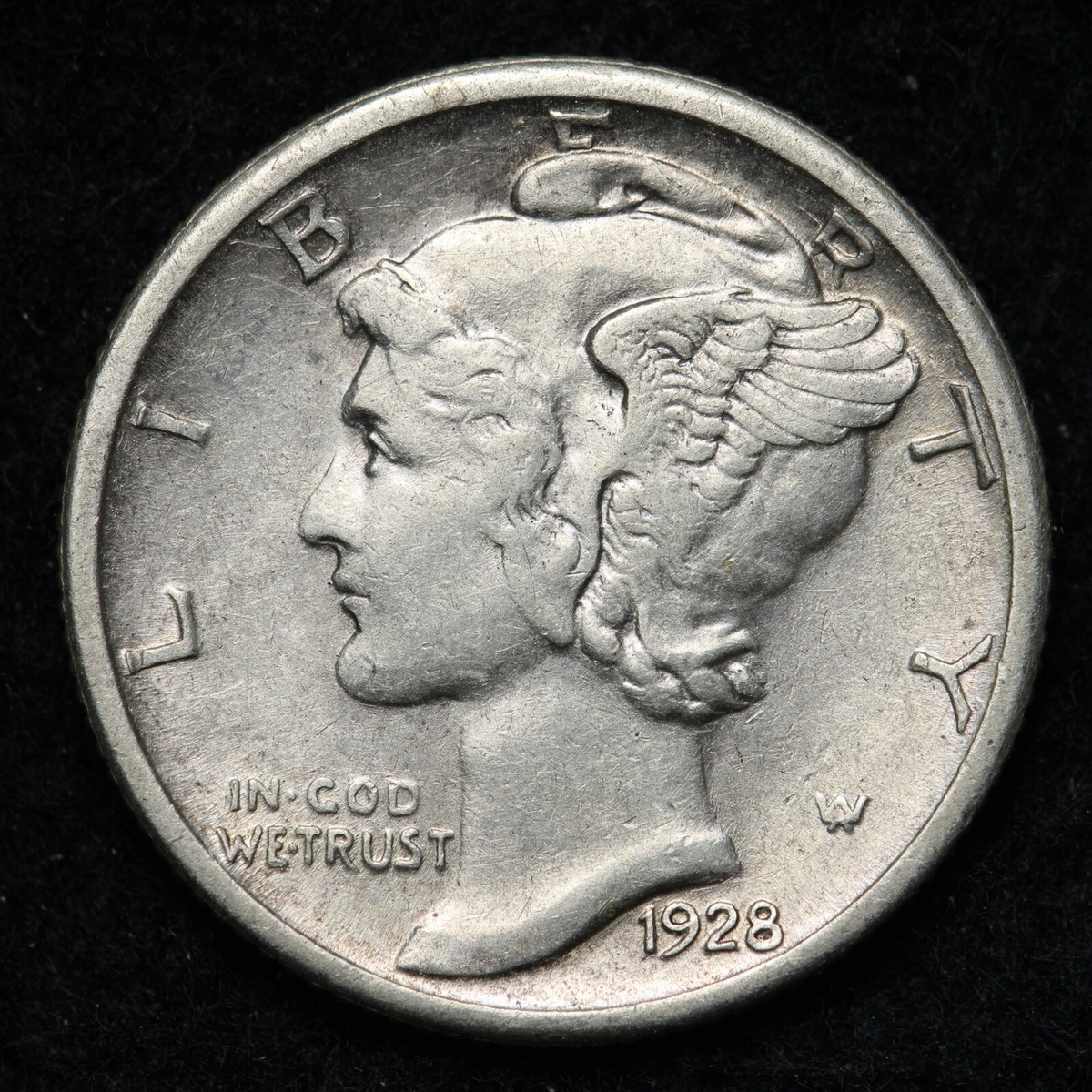 インディバ　MD306 1928-S Mercury Silver Dime AU E306 KHZ | eBay