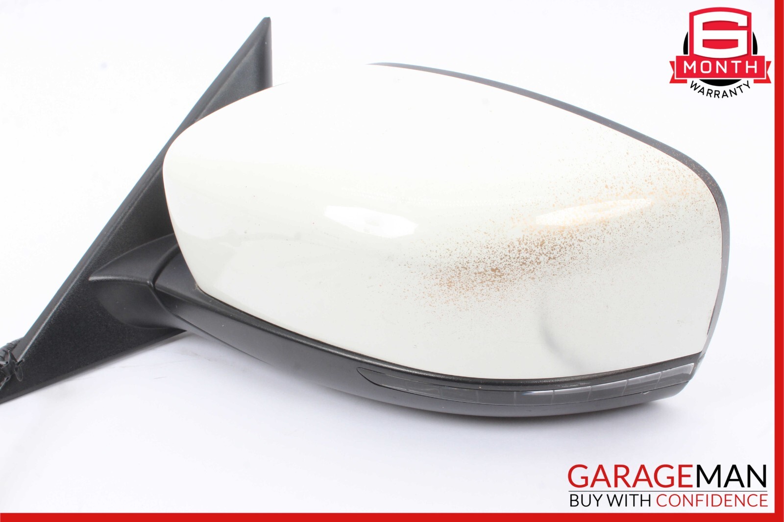 14-17 Maserati Ghibli Front Left Driver Side Mirror Door Rear View White