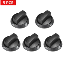 Stove Knob Replacement 41m x 24mm Burner Control Knobs with Base Black 5 Pack
