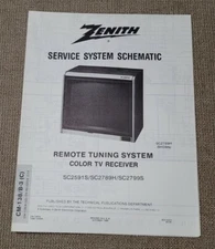 Zenith Service System Schematic Color remote tuning system sc2789h/sc2591s/