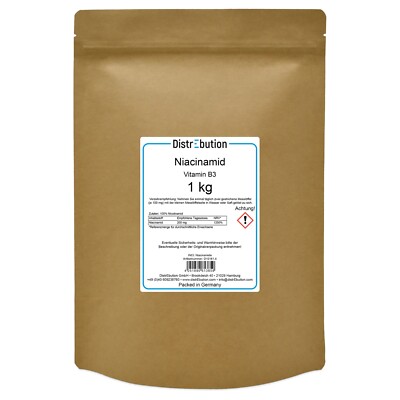Vitamin B3 Niacin Pulver 1kg Flush-Free reines Niacinamid Lebensmittelqualität
