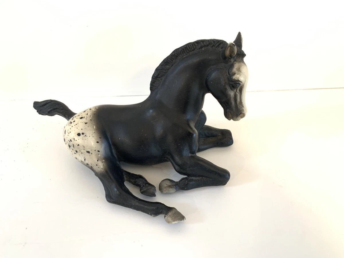 Breyer Horse Toy Laying Down Black Foal Apaloosa Traditional