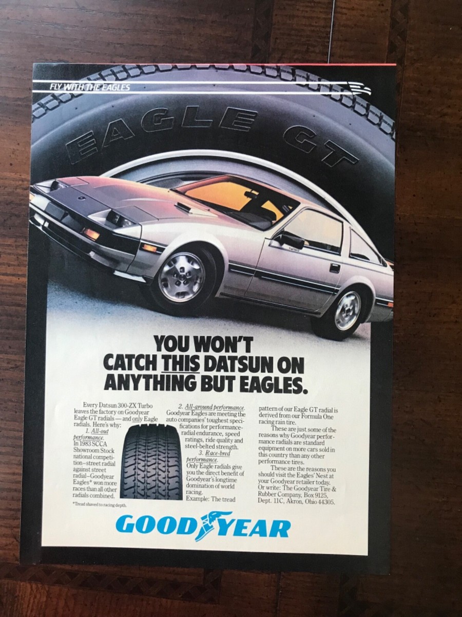 1984 vintage original print ad Goodyear Eagle GT Car Tires | eBay